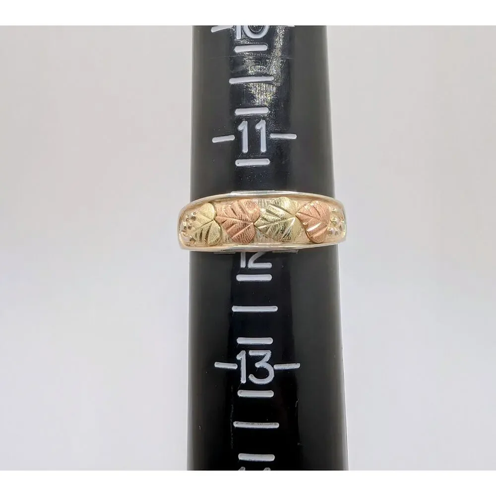 Vintage Coleman Co Black Hills Sterling Silver and 12K Gold Ring Size 11.75